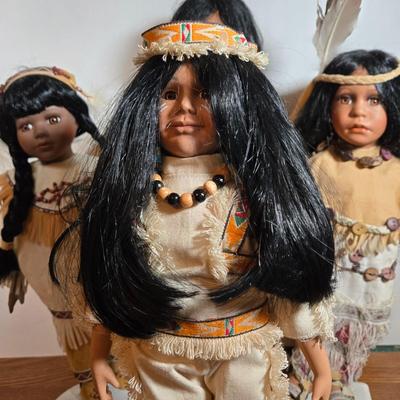 LOT 50X: Set of Four Native American Dolls