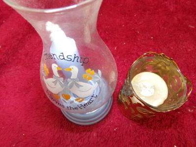 A couple of little candle holders.