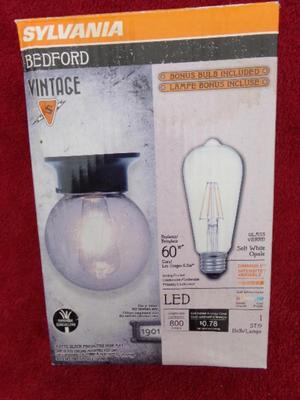 (2of2) SYLVANIA Bedford ceiling light fixture. NEW IN BOX. W/LED bulb.