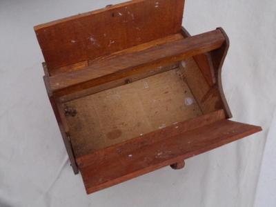 Craft made sewing box. About 10"Lx7-1/2Wx8-1/2T.