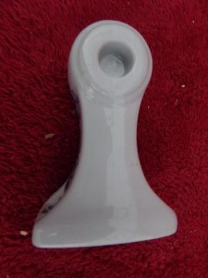 Set of 4 (2 pair) towel rod supports. Glased ceramic type.