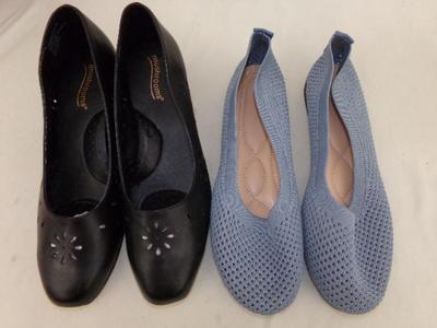 2 pair ladies foot ware, size 8M, look unused. In origianl bags w/tags.