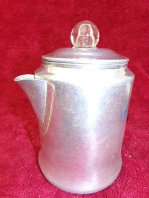 Classic vintage stove top 6 cup coffee percolator. It’s all there and . . .