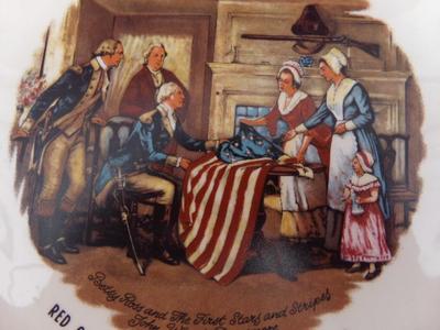 Bi-Centennial commemorative plate 1776-1976,Red Oak IA. About 10"