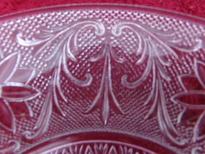 VTG sandwich serving plate. Looks like pressed crystal? VG to EX