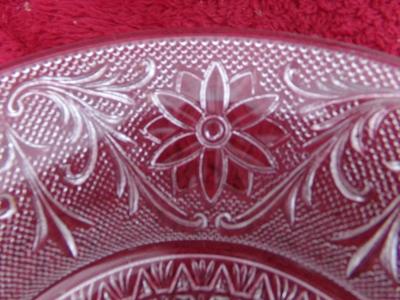 VTG sandwich serving plate. Looks like pressed crystal? VG to EX