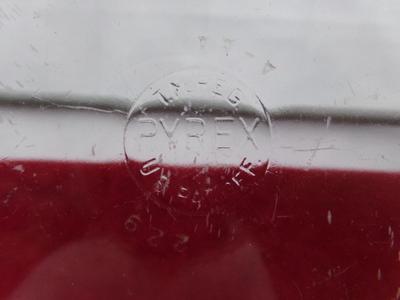 (2of2) VTG PYREX classic pie baking plate. With tab/ear handles and