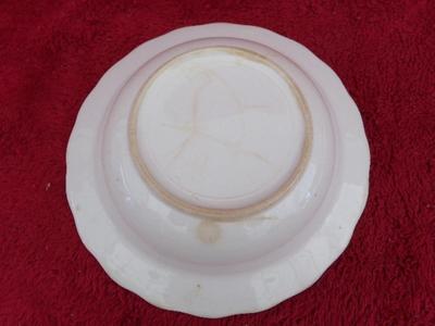 VTG/Antique glazed ceramic serving bowl, preadolescent sky blue . . .