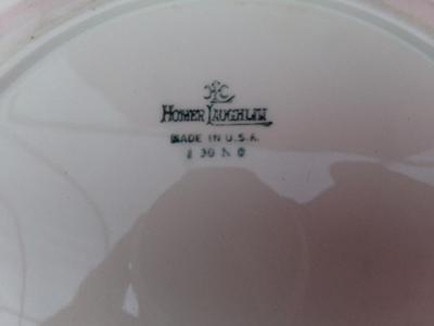 Two VTG/Antique Homer Laughin ceramic dinner plates, (30 N)