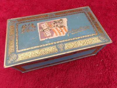 Johnston’s Chocolates tin w/hinged lid, believed to be c.1920s-30s.