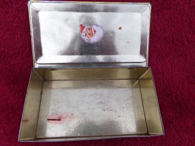Johnston’s Chocolates tin w/hinged lid, believed to be c.1920s-30s.
