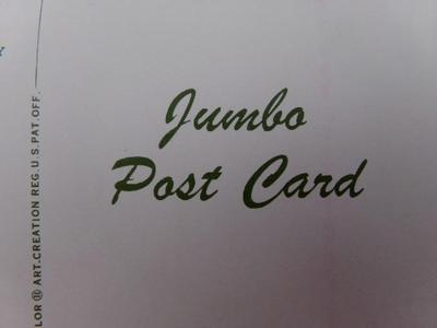 3 souvenir “Jumbo Post Card” of Yellowstone Nat. Park. c. Early 1950s