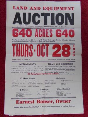 AUCTION BILL C.1948. Impossible to find historical memorabilia.