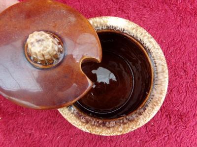 VTG small honey container for table service.