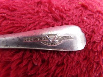 VTG 2 very unique table utensils, aluminum spoon & copper fork