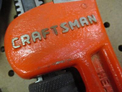 Sale Photo Thumbnail #1520: Assortment Of Handtools Craftsman Pipe Wrench