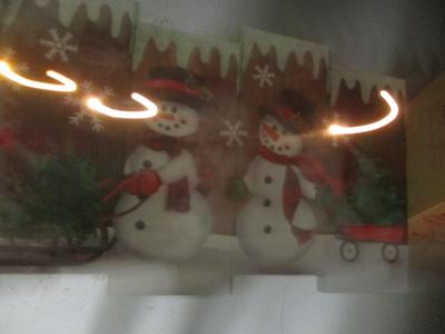 Sale Photo Thumbnail #440: Winter Snowmen Theme Light Up Wooden Panel
