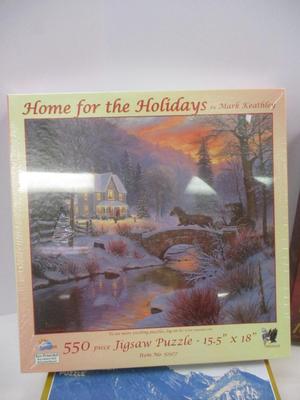 Sale Photo Thumbnail #1536: Sealed Puzzles Thomas Kinkade Mark Keathley Ravensburger