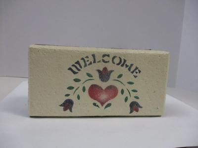 Sale Photo Thumbnail #213: Hand Painted Welcome Brick Door Stop