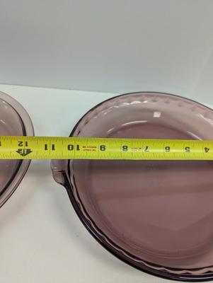Sale Photo Thumbnail #381: Pyrex Cranberry Purple Pie Dishes