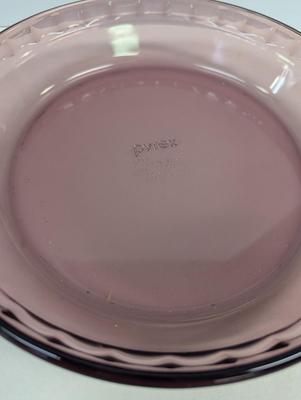 Sale Photo Thumbnail #379: Pyrex Cranberry Purple Pie Dishes