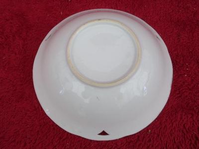 Beautiful VTG/Antique porcelain small dish w/aquamarine accent