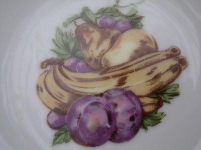 Beautiful VTG/Antique porcelain small dish w/aquamarine accent