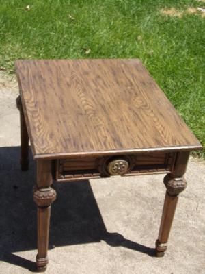 70s VTG end/occasional table, nice condition, laminated top.