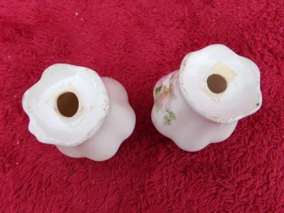VTG/antique hand painted fine porcelain salt & pepper set.