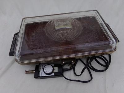 PRESTO Automatic Electric Griddle. It’s NOT teflon, it's well seasoned