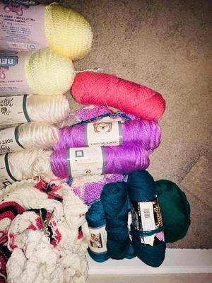 MILES OF SUPER SOFT YARN AND KNITTING NEEDLES