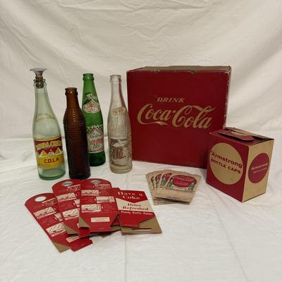 Coca-Cola Picnic Cooler and Other Vintage Soda Collectables (B1-BM)