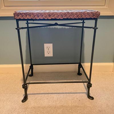 A1049 Wicker Metal Side Table