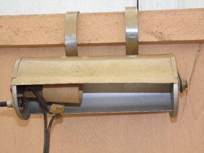 VTG bed headboard reading lamp, all metal construction.