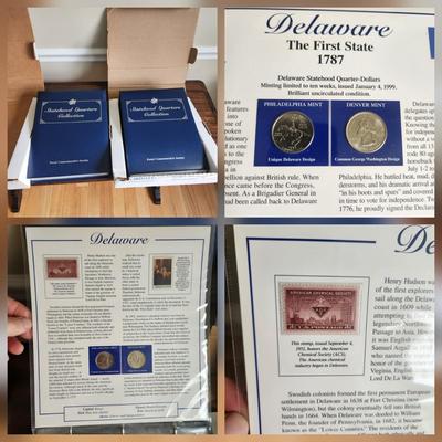 Statehood Quarters Collection W Postal Postage Stamps 50 States, Capitol & 5 Territories