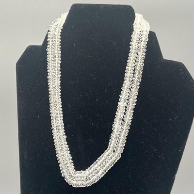 LOT 1: Vintage 17" Genuine Rock Crystal Necklace