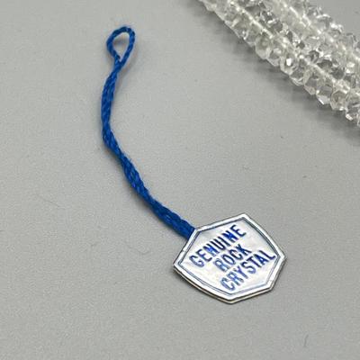 LOT 1: Vintage 17" Genuine Rock Crystal Necklace