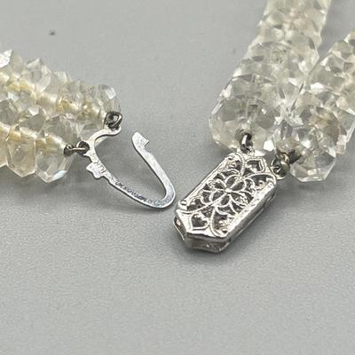 LOT 1: Vintage 17" Genuine Rock Crystal Necklace