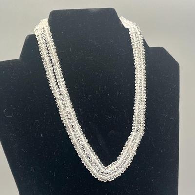 LOT 1: Vintage 17" Genuine Rock Crystal Necklace