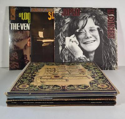LOT 82D: Eleven Vintage Vinyl Records Featuring Janis Joplin, Billy Joel and More