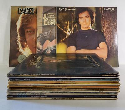 LOT 83D: Twenty Two Vintage Vinyl Records Featuring Neil Diamond, Barry Manilow and More