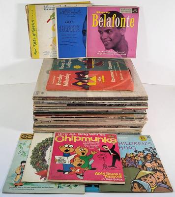 LOT 84D: Vintage Vinyl Records Including Christmas Albums by Elvis, Barbara Streisand and More