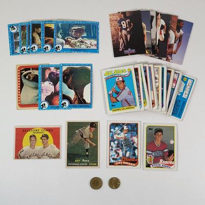 LOT 92D: Vintage 1950's - 1980's Trading Cards Featuring HOF's Luis Aparicio, Cal Ripken Jr. and More