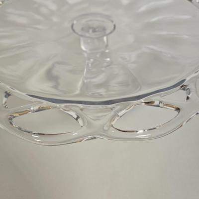 LOT 106G: Three Cake Pedestal Plates