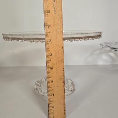 LOT 106G: Three Cake Pedestal Plates