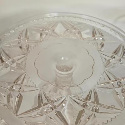 LOT 106G: Three Cake Pedestal Plates