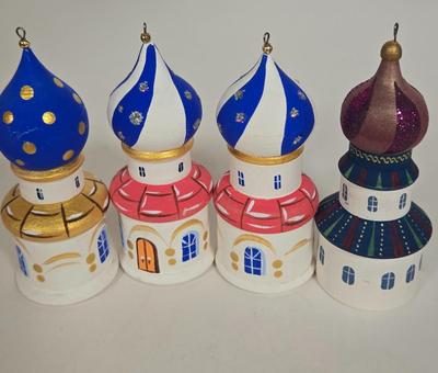 LOT 108G: Multiple Russian Christmas Ornaments and More