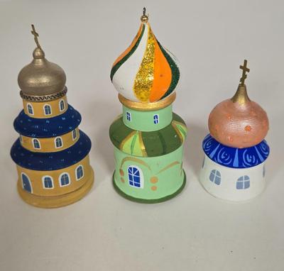 LOT 108G: Multiple Russian Christmas Ornaments and More