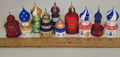 LOT 108G: Multiple Russian Christmas Ornaments and More