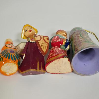 LOT 108G: Multiple Russian Christmas Ornaments and More